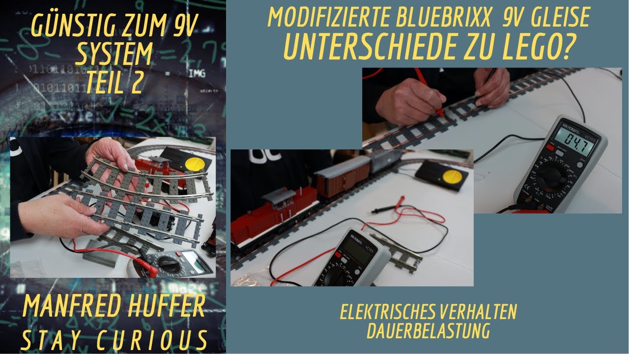 Modifizierte Bluebrixx 9V Gleise - Unterschiede zu Lego?
