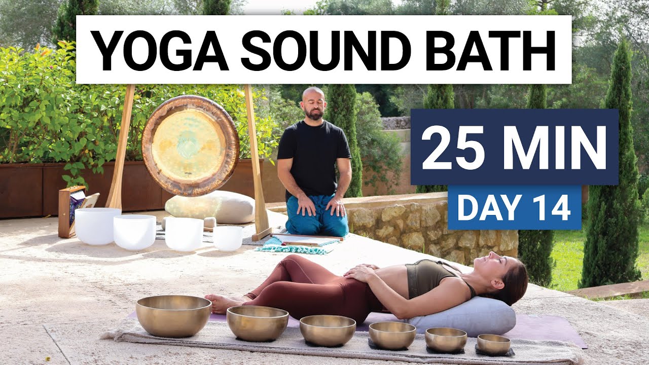 25 Min Yoga Sound Bath | Gentle, Rest & Recovery | Day 14 - 30 Day Yoga Challenge