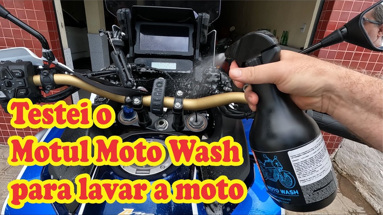 Testei o Motul Moto Wash pra lavar a Africa Twin... Ser&aacute; que funciona???