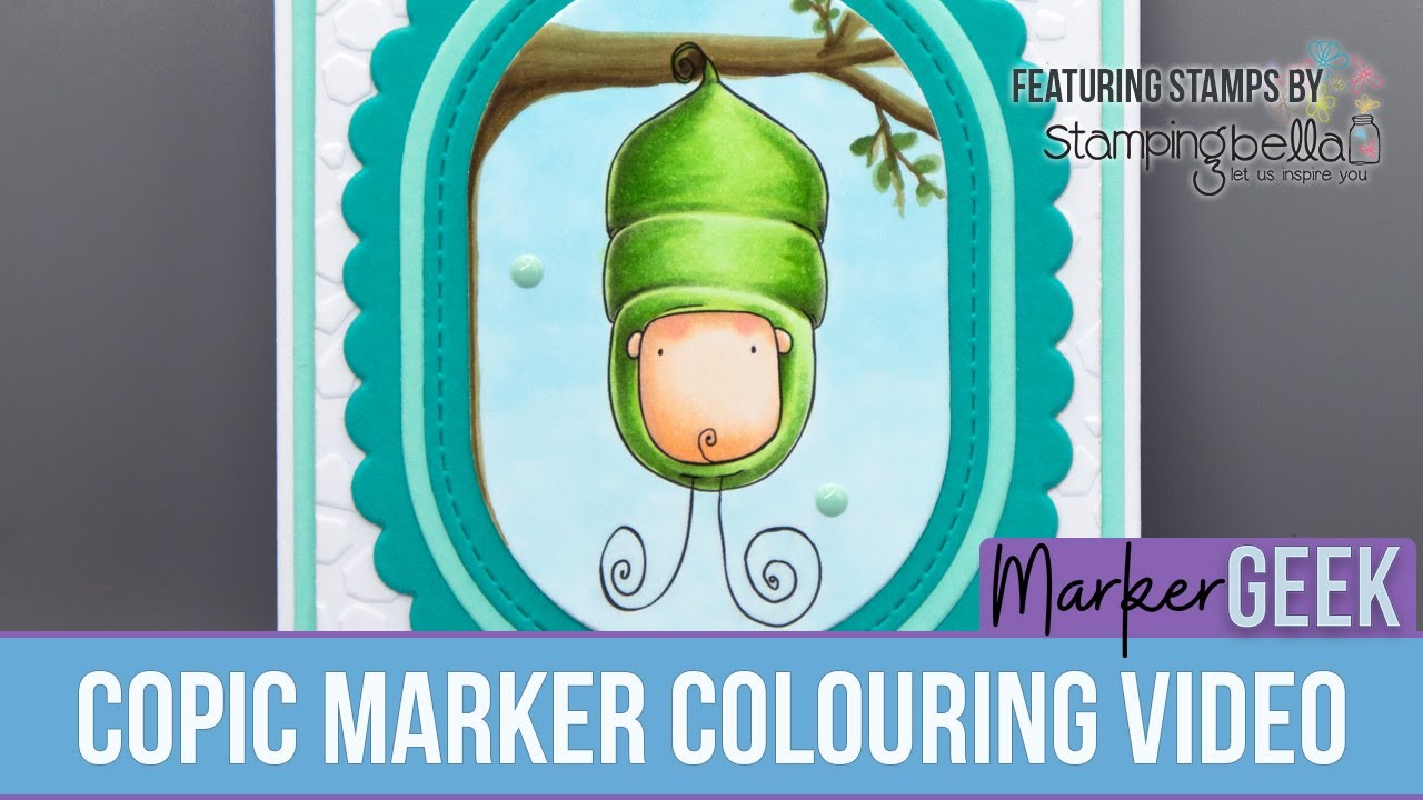 Copic Marker Colouring Stamping Bella Pupa Baby rubber stamp