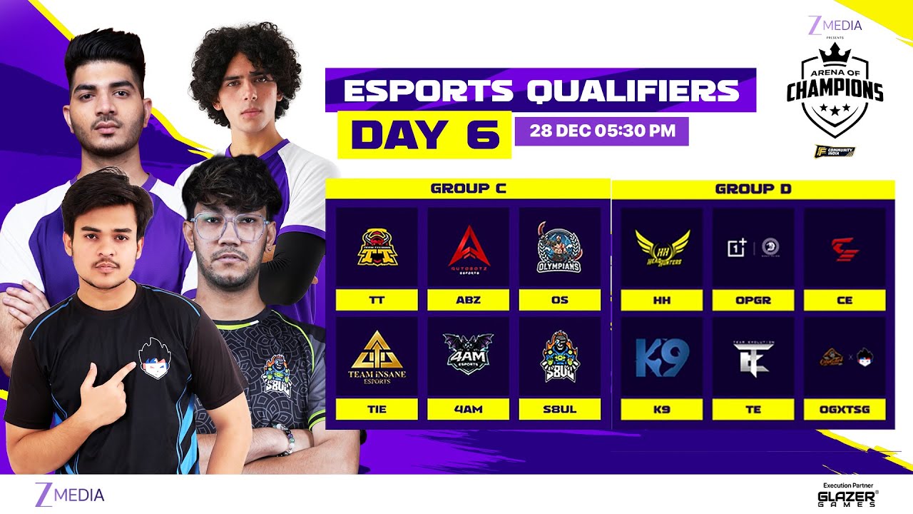 ZeeMedia Arena of Champions | Esports Qualifiers Day 6 | Group AxC #s8ul #totalgaming