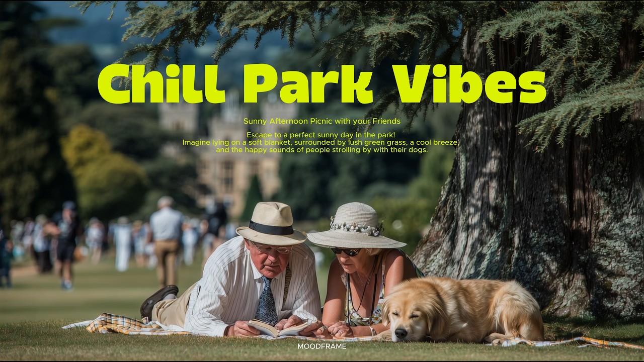 (no lyrics) Chill Park Vibes: Sunny Afternoon Picnic with Furry Friends ☀️🐶 | Music & Ambience
