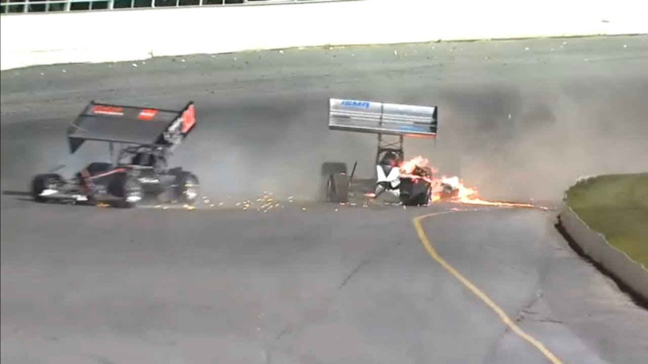 International Supermodified Association 2019. Oswego Speedway. Hard Crash