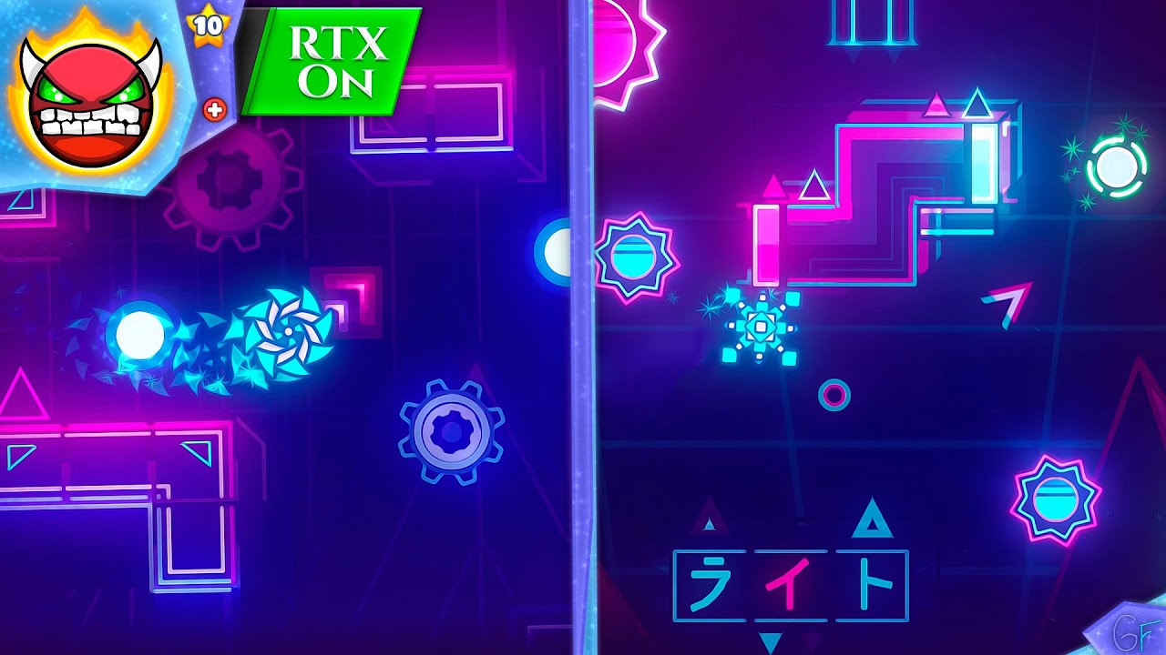 Retro decoration with RTX | Ruuun 100% | Hard Demon | Geometry Dash 2.1