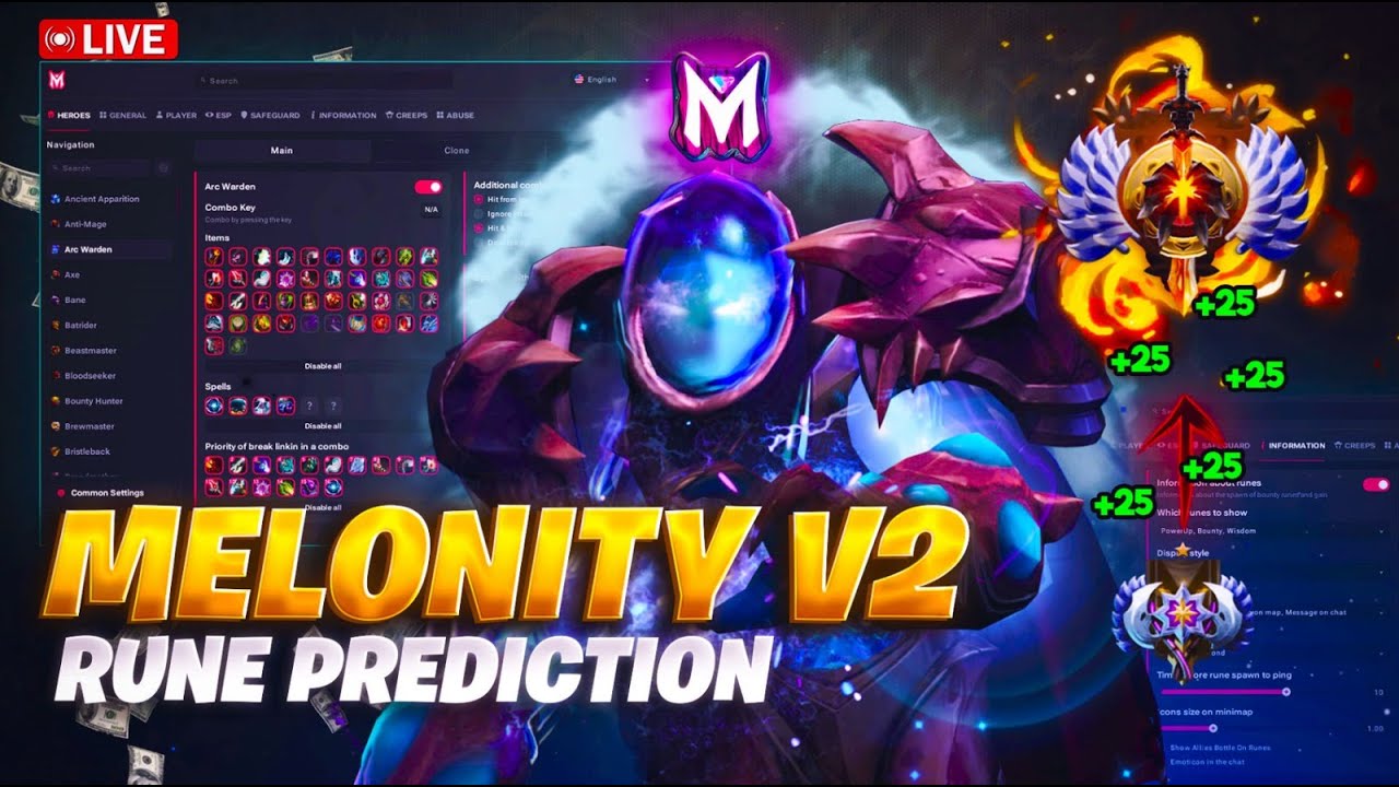 MELONITY V2, EL MEJOR HACK DE DOTA 2 | RUNE PREDICTION!