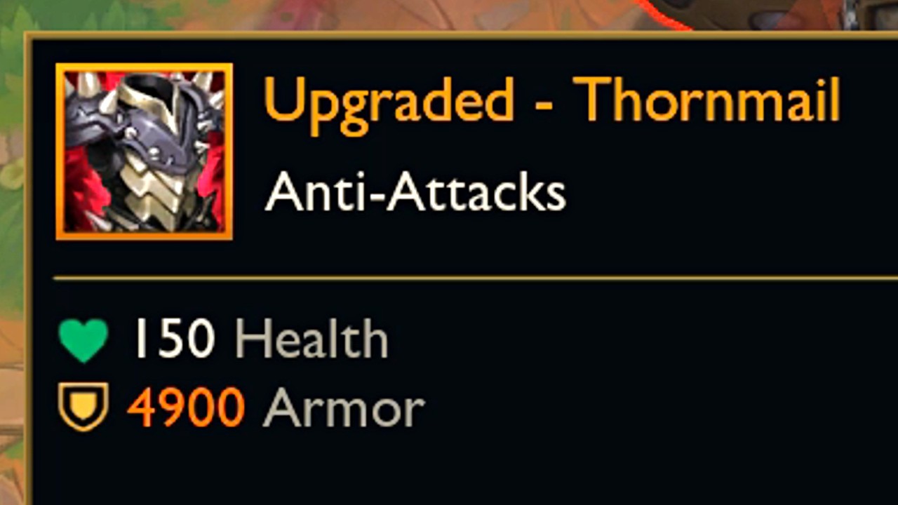 Upgraded Thornmail is kinda busted