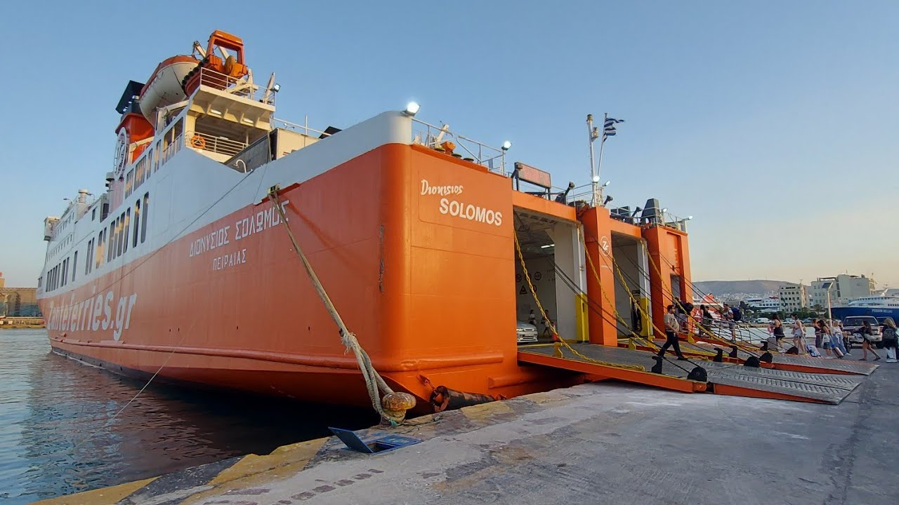 Διονύσιος Σολωμός (Zante Ferries): Αναχώρηση από Πειραιά / Dionisios Solomos: Departure from Piraeus