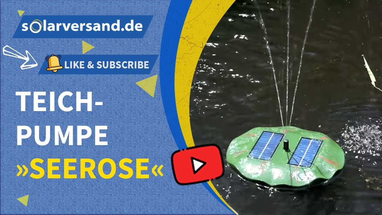 Solar Teichpumpe Seerose - Dekoratives Wasserspiel für Ihren Teich