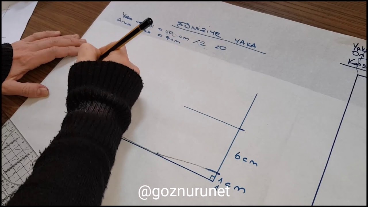 Şömiziye yaka çizimi