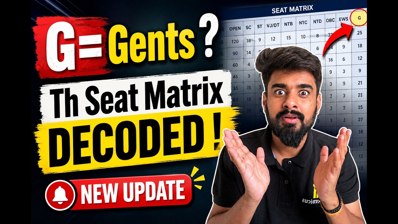 Big Good News: G= Gents ? | New Update in MBA CET Seat Matrix | Cap Round 1