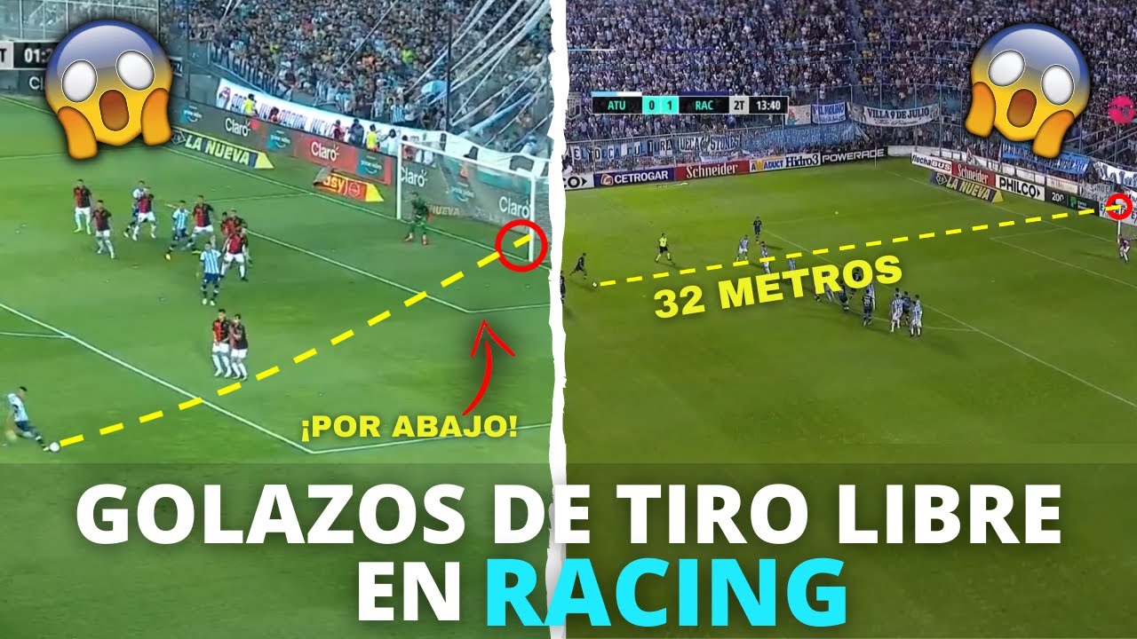 GOLAZOS DE TIRO LIBRE EN RACING🤯😱⚽️(En los ULTIMOS años)