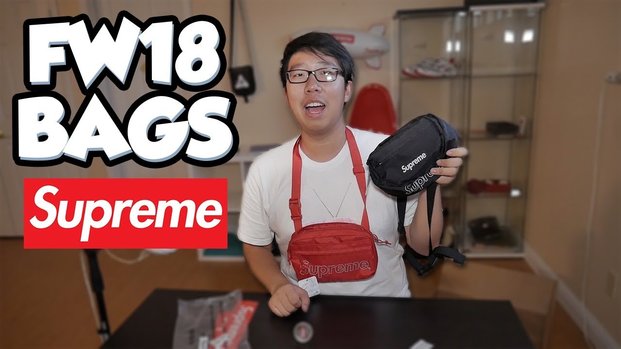 SUPREME FW18 SHOULDER BAG AND WAIST BAG UNBOXING
