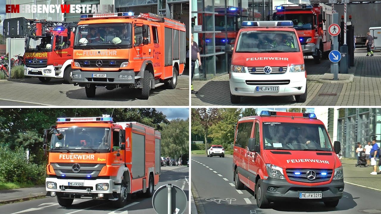[Zimmerbrand in LVR-Klinik] - Einsatzfahrten Feuerwehr & Rettungsdienst Langenfeld