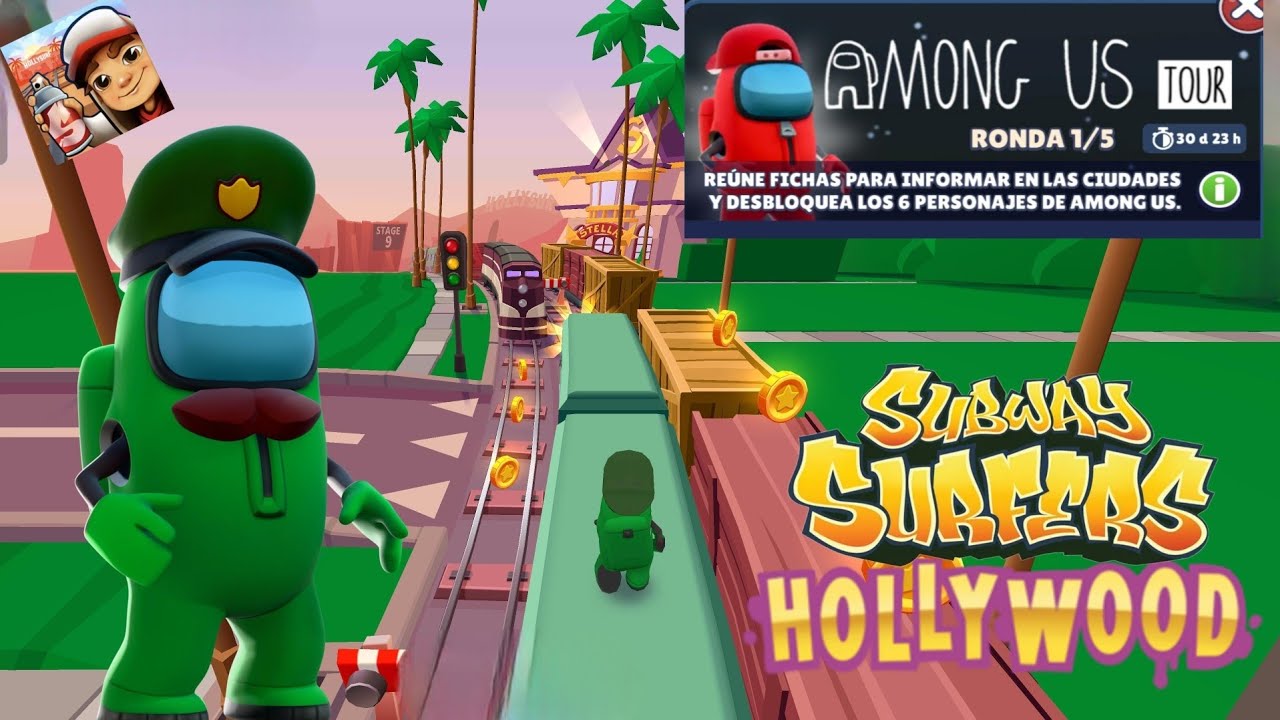 🎬 Subway Surfers Hollywood 2024 | New Among Us Guard Skin & Map Tour