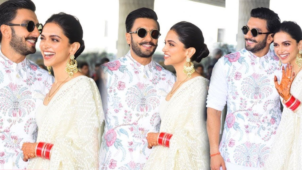 Ranveer Singh And Deepika Padukone LEAVE For Bangalore Reception I Mumbai Airport