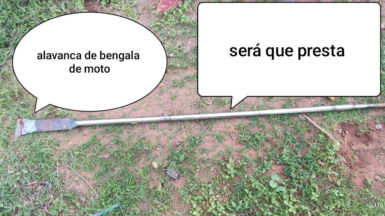 Como fazer uma alavanca resistente usando  bengala de moto( passo a passo )