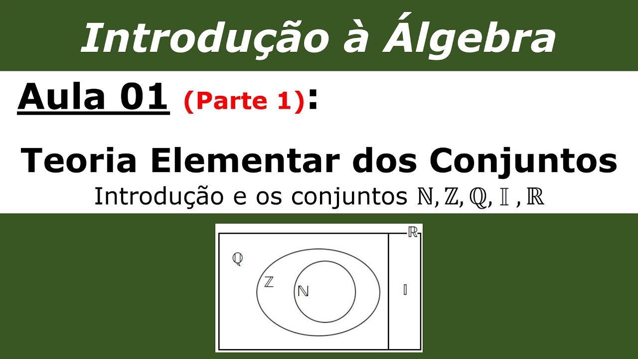 Introdução à Álgebra - Aula 1 (Parte 1): Teoria Elementar dos Conjuntos