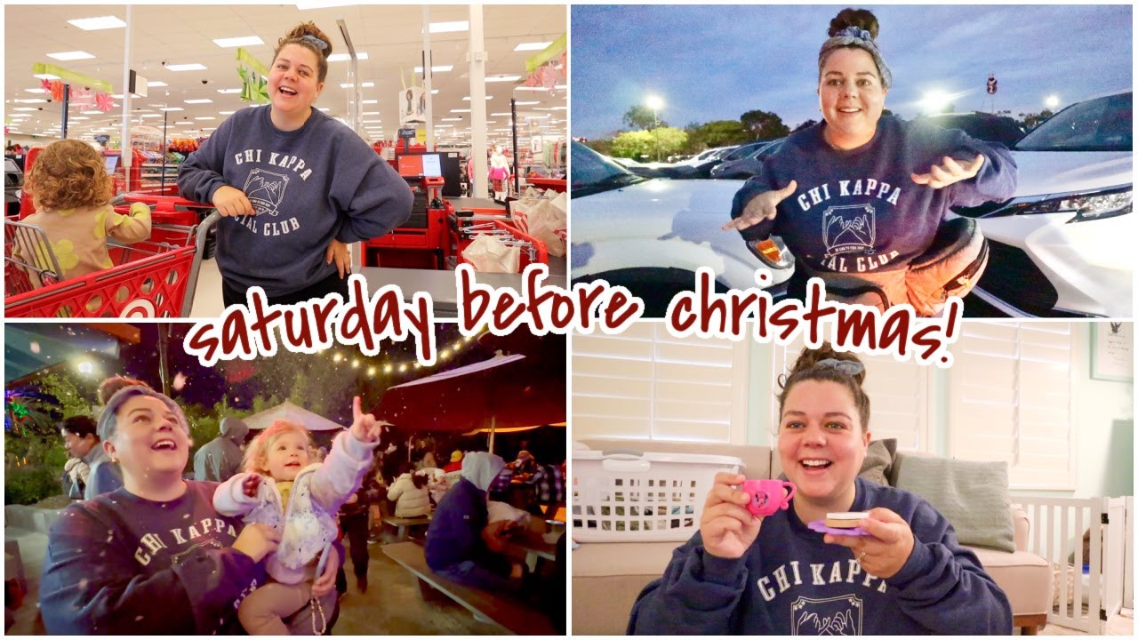a saturday in my life! target run, present shopping, + christmas activities!