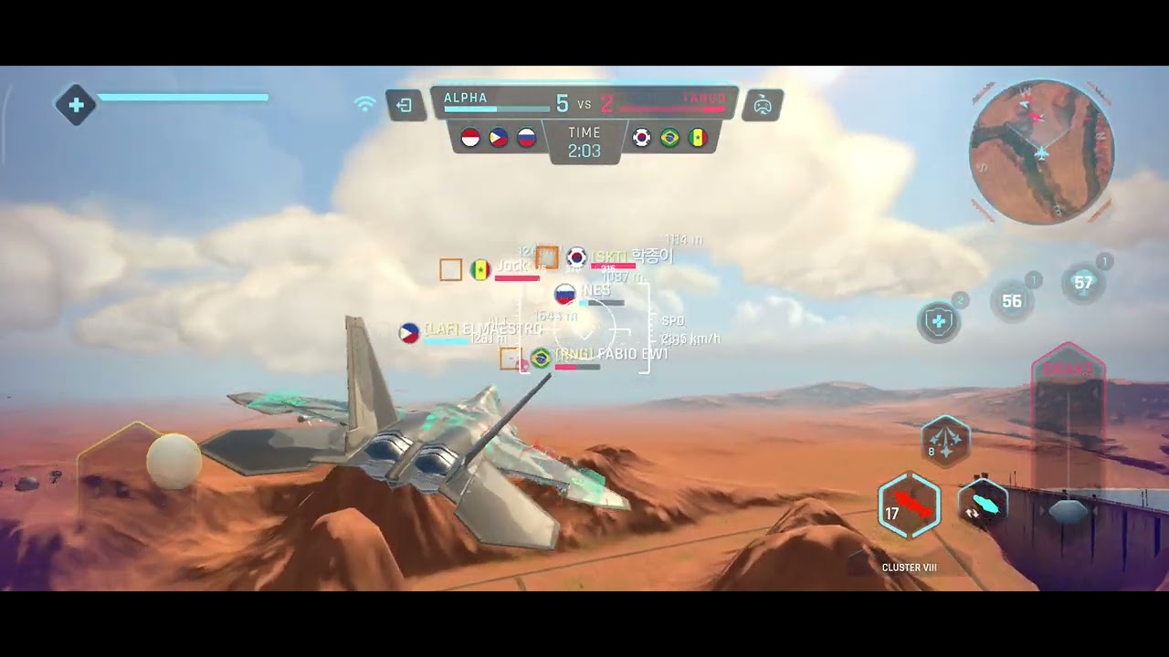 Sky Warriors Gameplay F-22 V-S F-22 death match #ACE #RNG @skywarriors8512 #skywarriors 