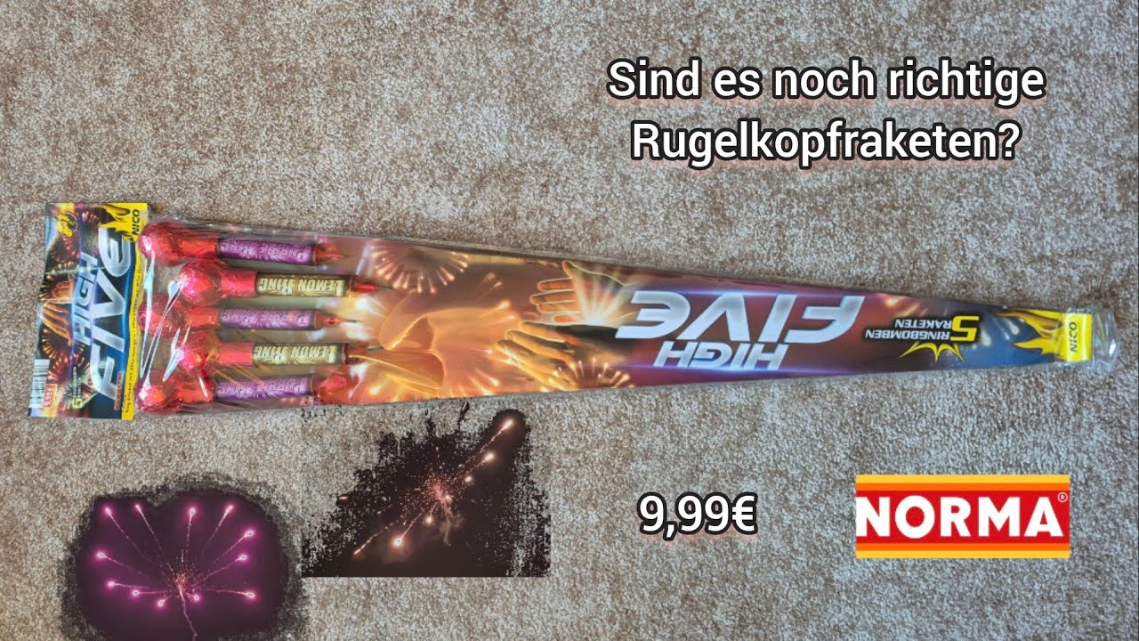 Nico High Five Kugelkopfraketen von Norma für 9,99€ #feuerwerk 