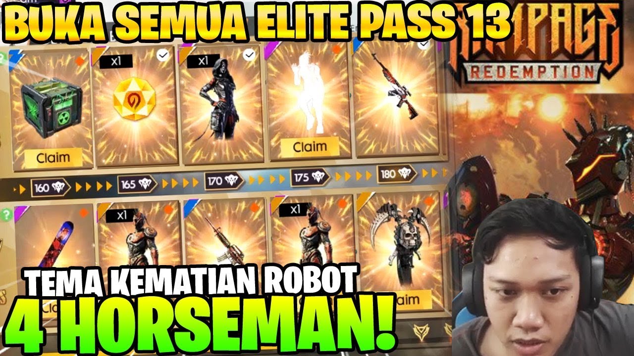 BORONG ELITE PASS 13 TERBARU! 4 HORSEMAN RAMPAGE FULL! - Garena Free Fire