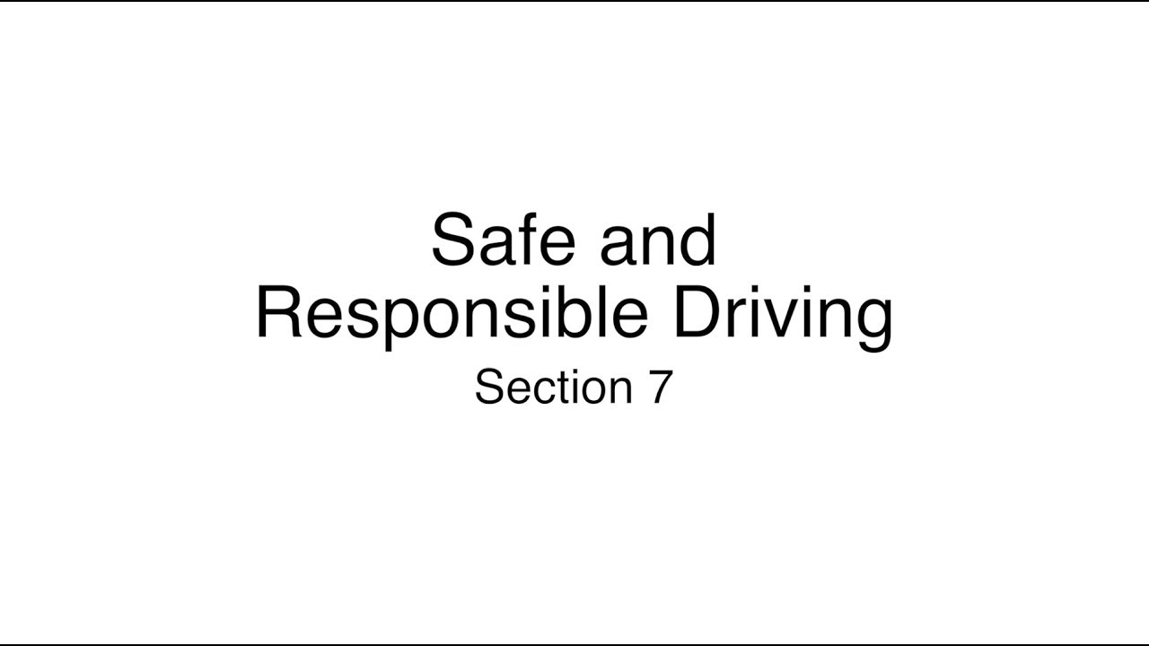 Oregon Driver Manual 7 - Safe & Responsible Driving