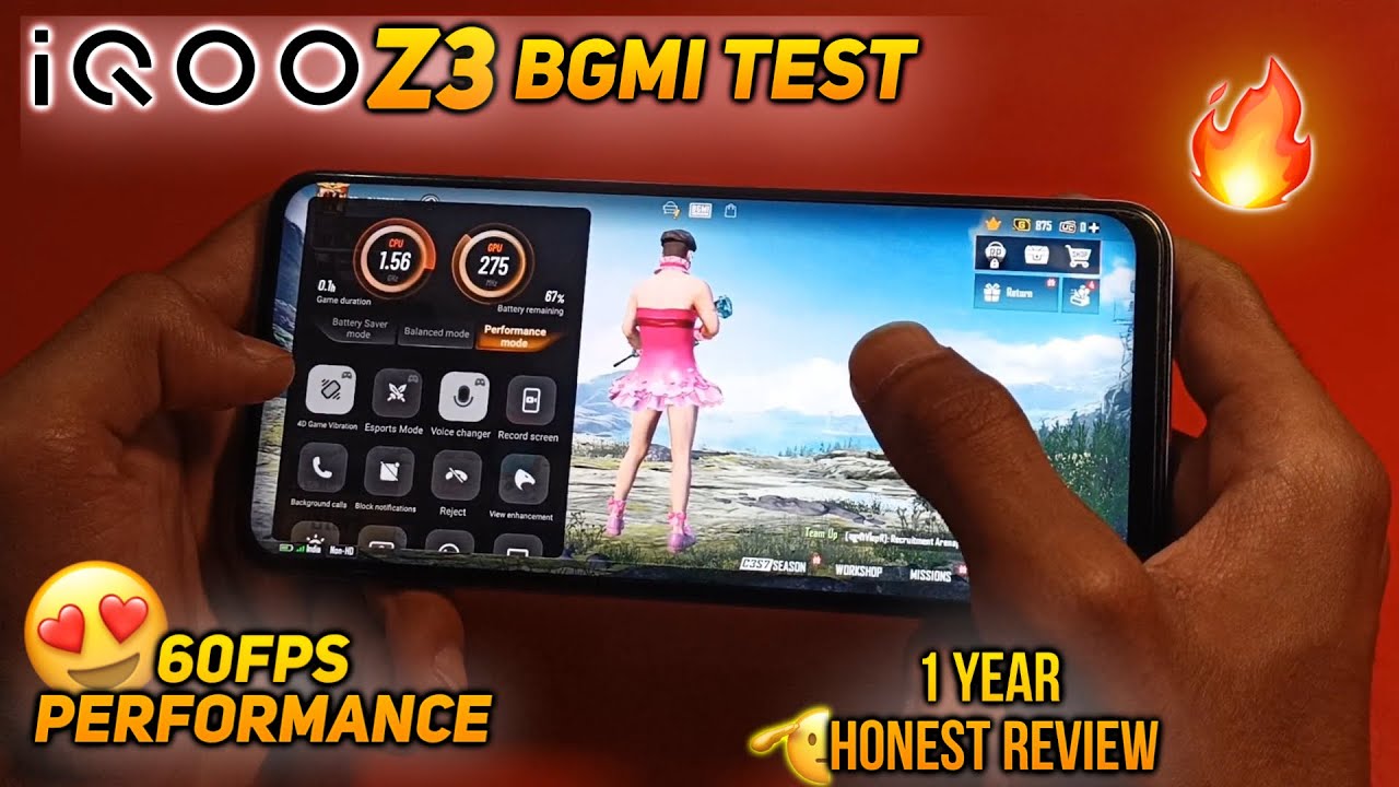 iQOO Z3 PUBG Test🔥 in 2023 | Still Best Performance😍 after 1 year!!? | Best Device under 20k |