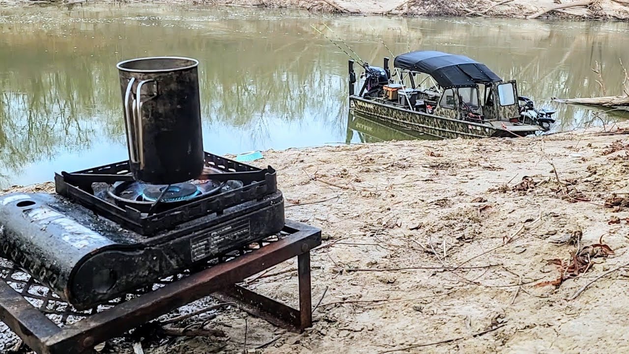 Boat Camping On A DESOLATE SANDBAR!!! (Miles from anywhere)
