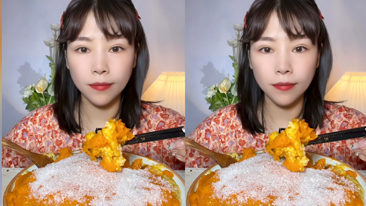 LARGE WHITE SUGAR PUMPKIN FEAST 🍯✨ | ASMR Cooking & Eating | Sweet, Creamy & Comforting Fall Treat!