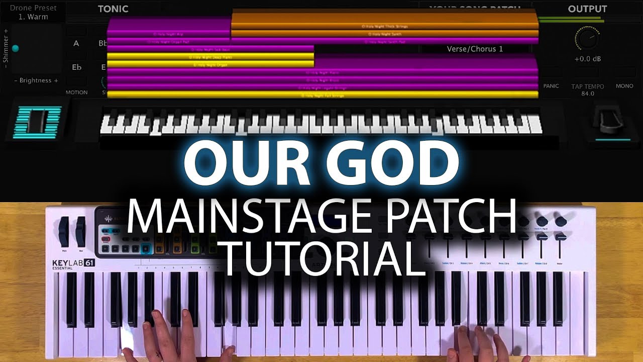 Урок по клавишным сэмплам Our God MainStage — Крис Томлин