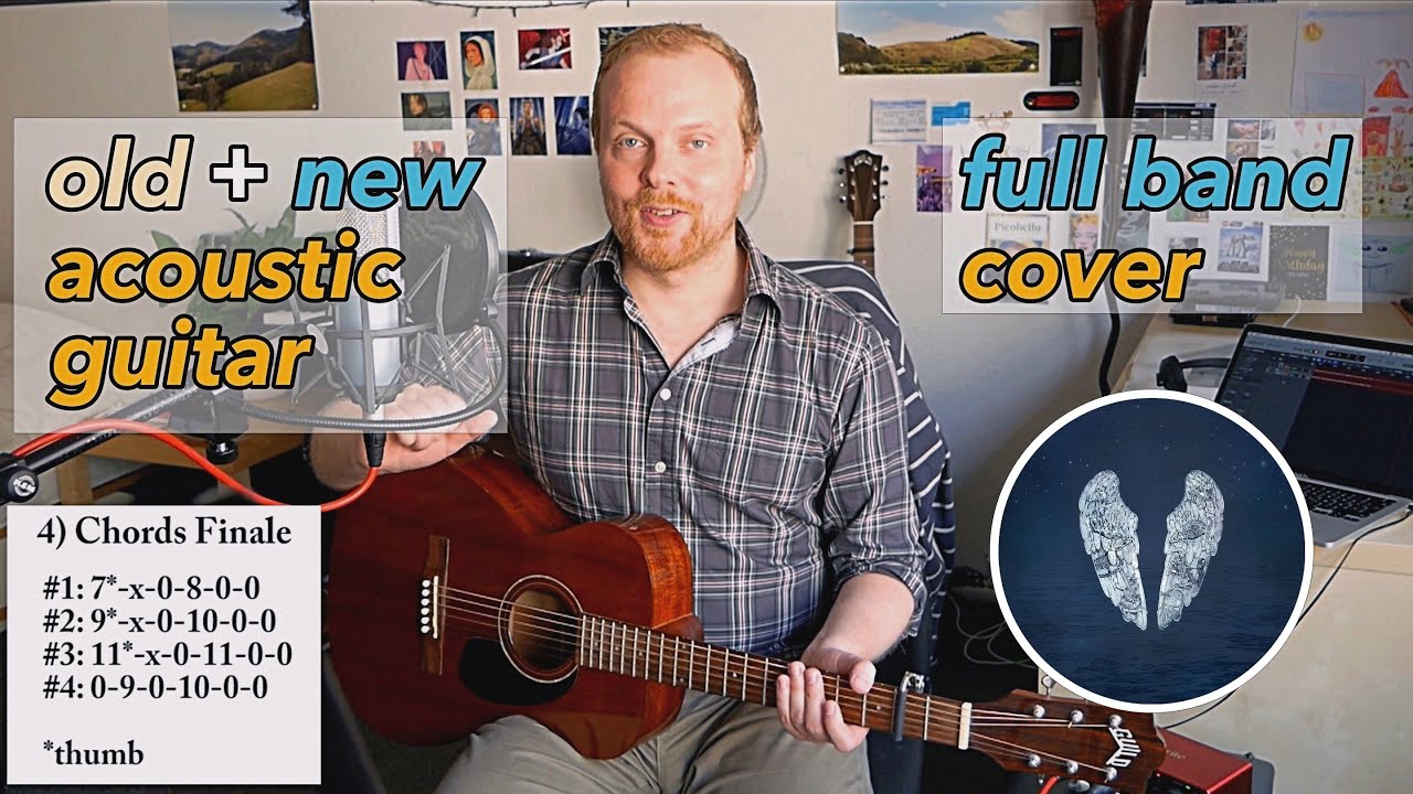 Coldplay - A Sky Full Of Stars (acoustic guitar tutorial/cover, new + old tuning)