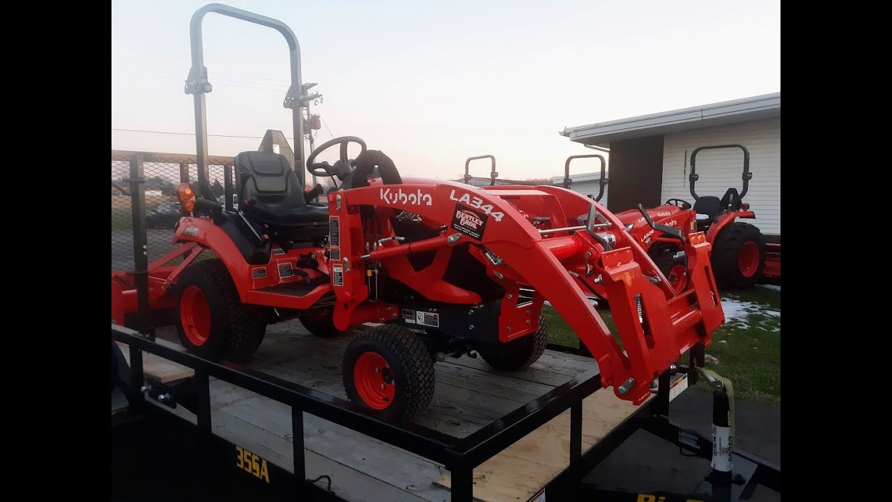 Picking up our new Kubota Subcompact BX1880 tractor