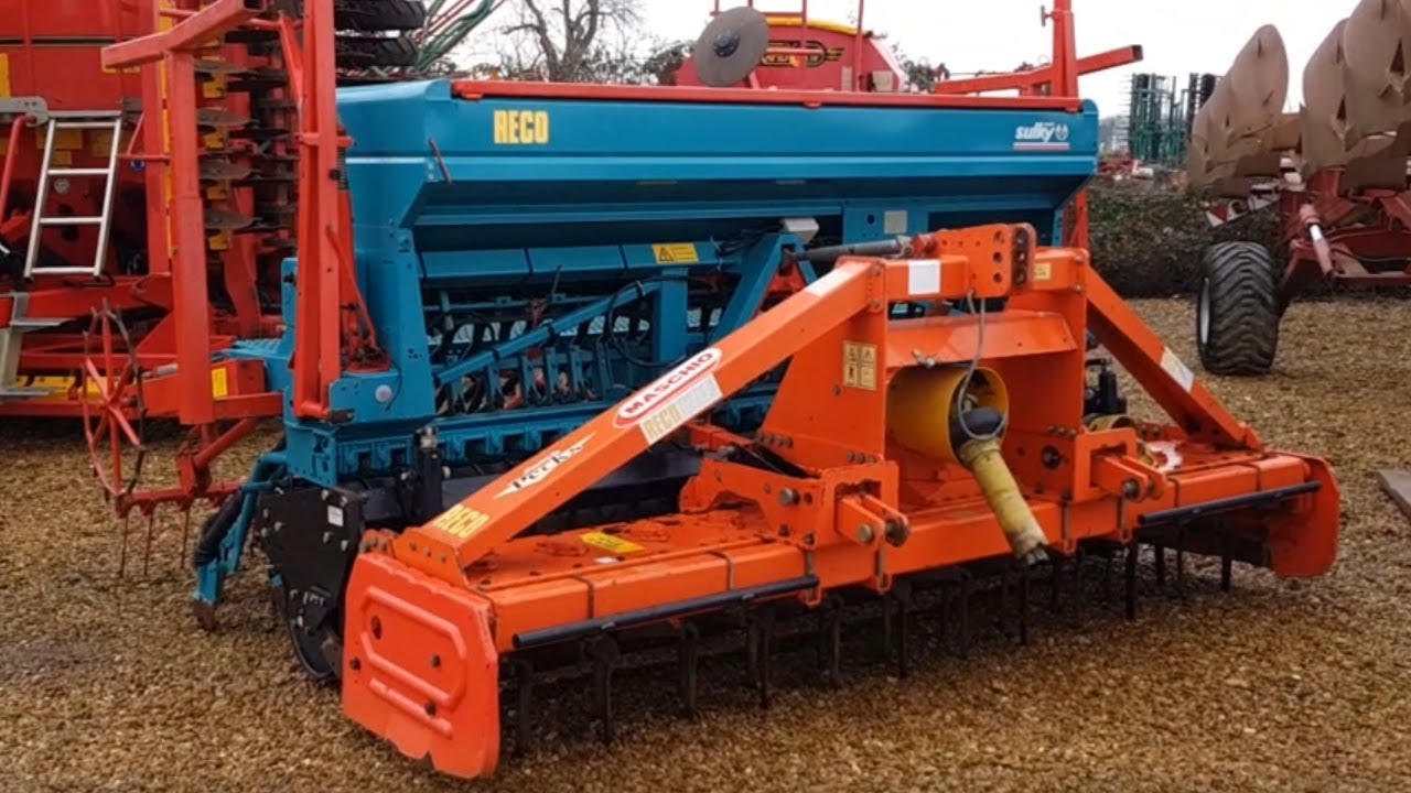 MASCHIO SULKY 3 METRE COMBINATION SEED DRILL, MASCHIO DM3000 POWER HARROW, 2003