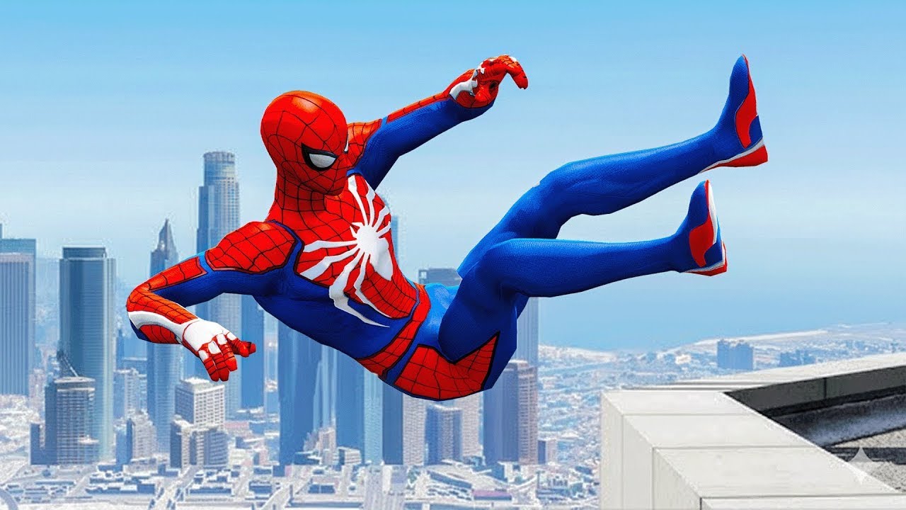 SPIDERMAN CRAZY JUMPS/FALLS #30 (GTA 5 Spider-Man Fails)