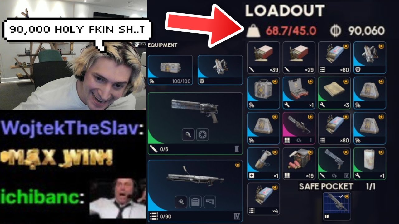 xQc устанавливает новый рекорд, забрав 90 тыс. добычи после эвакуации в Arc Raiders