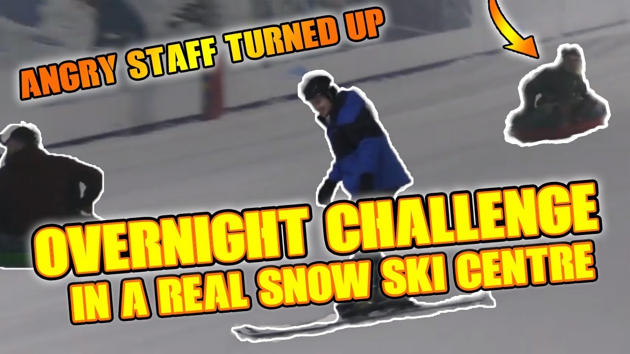 FIRE EXIT OPEN SPENT OVERNIGHT IN A REAL SNOW SKI CENTRE - I LOVED IT! *Angry staff turned up*