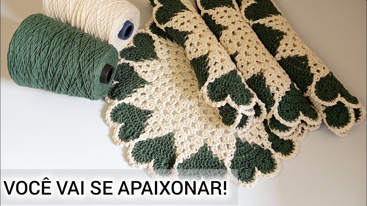 🎯 FICOU MARAVILHOSO// SOUSPLAT CORAÇÃO EM CROCHÊ PARA ENCANTAR AS CLIENTES 