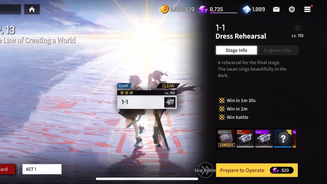 EP.13 Dress rehearsal (hard)(auto)| CounterSide global