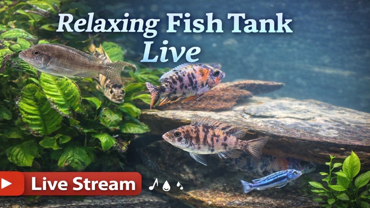 African Cichlids in Action | Peaceful Aquarium Live Stream #75