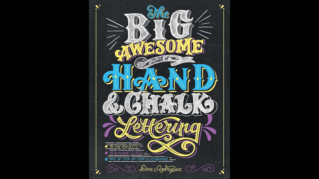 The Big Awesome Book of Hand and Chalk Lettering by Dina Rodriguez book flip through