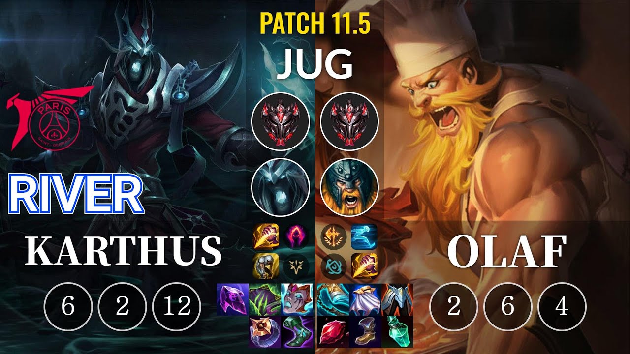 TLN River Karthus vs Olaf Jungle - KR Patch 11.5