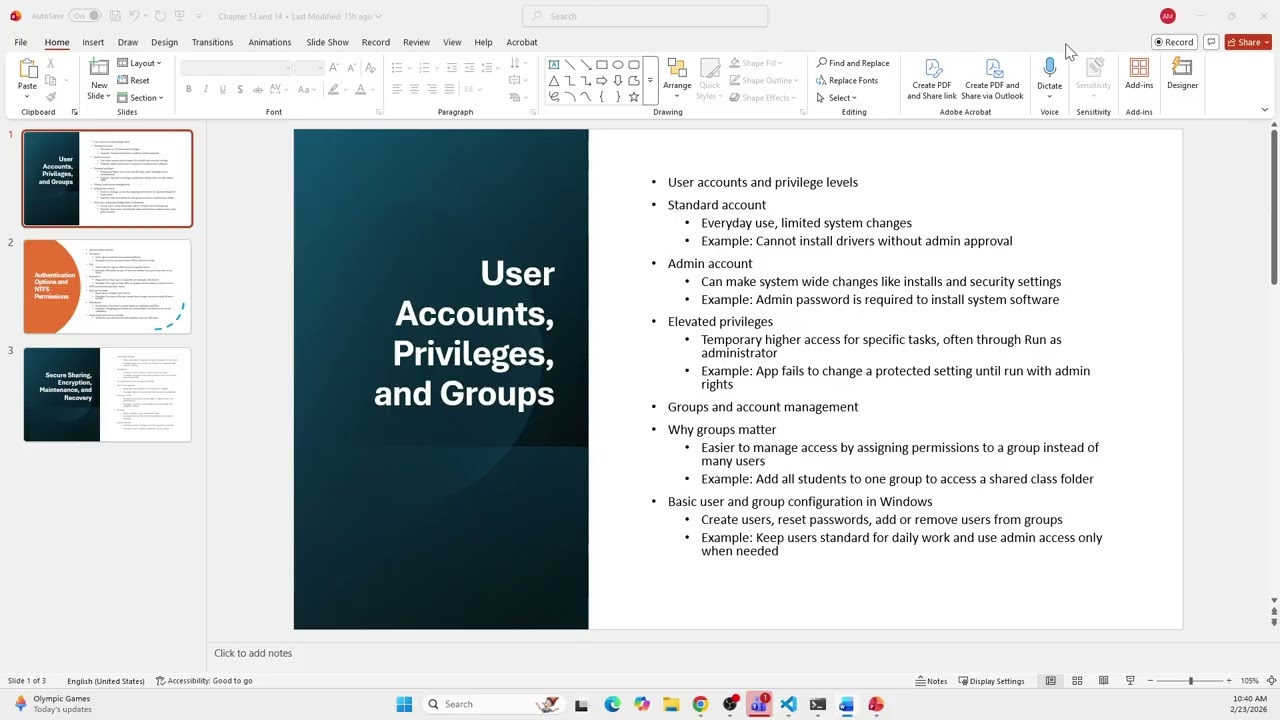 CompTIA A+ 1102: Users, Permissions, Sharing, and Maintenance