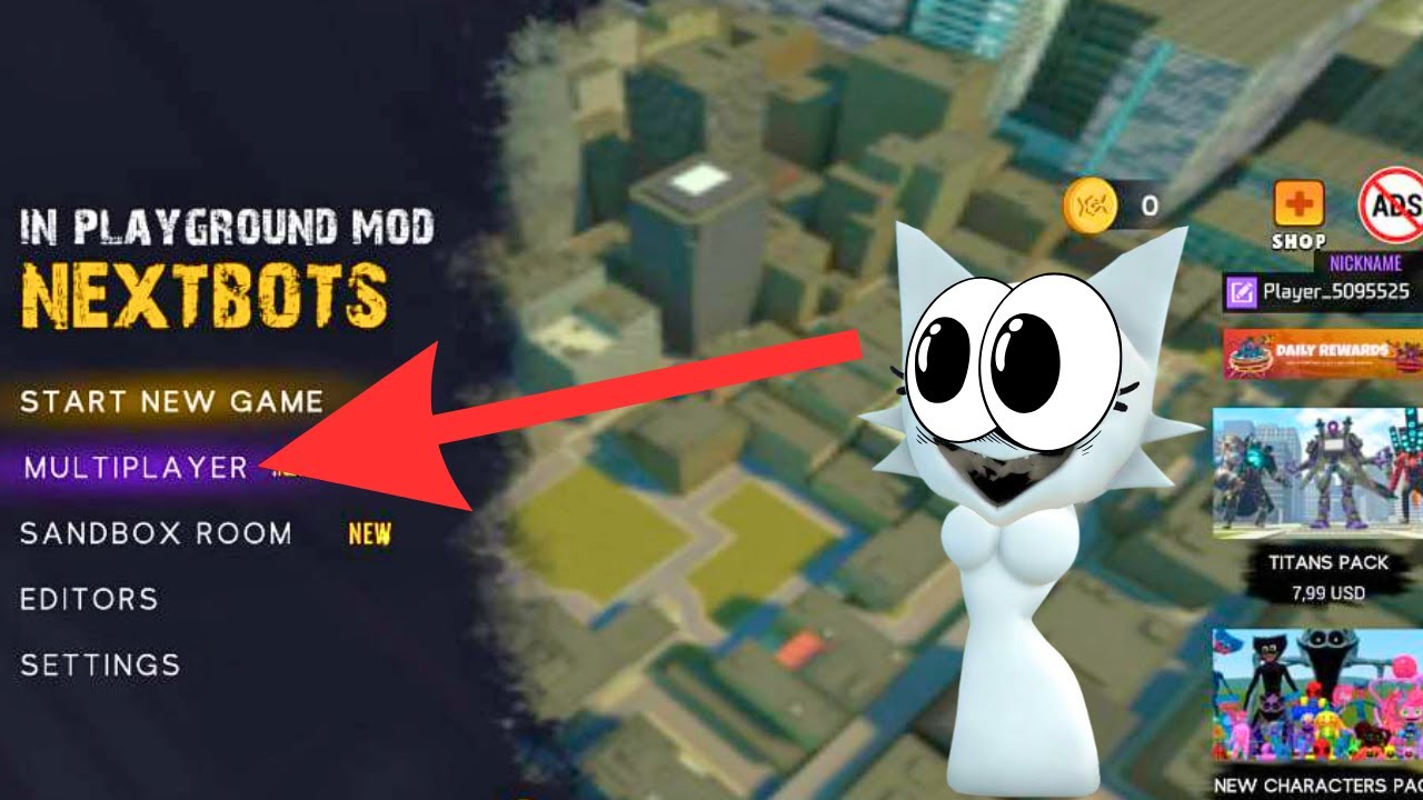 Nextbots In Playground mod NEW Update Multiplayer with ALL Horror Sprunki!