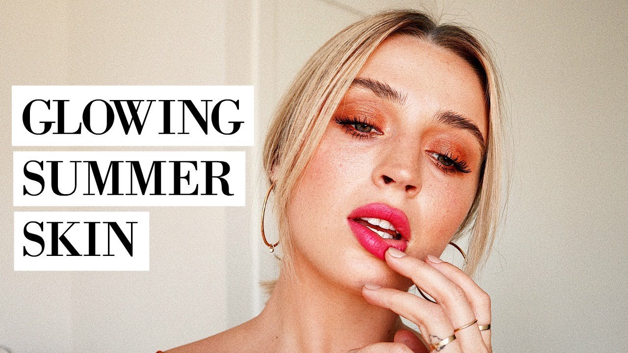 GRWM: DEWY SUMMER SKIN + BOLD PINK LIPZ | allanaramaa