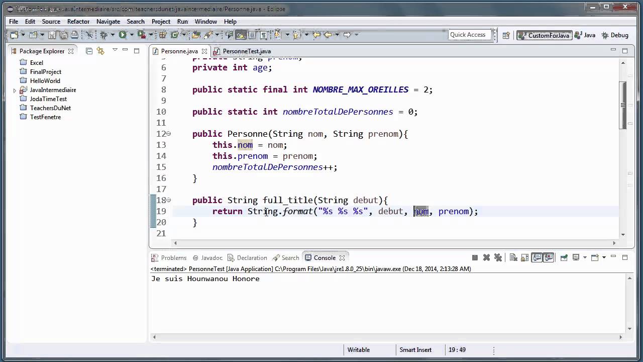 JAVA (Intermédiaire) - 18 - La surcharge de méthodes en Java