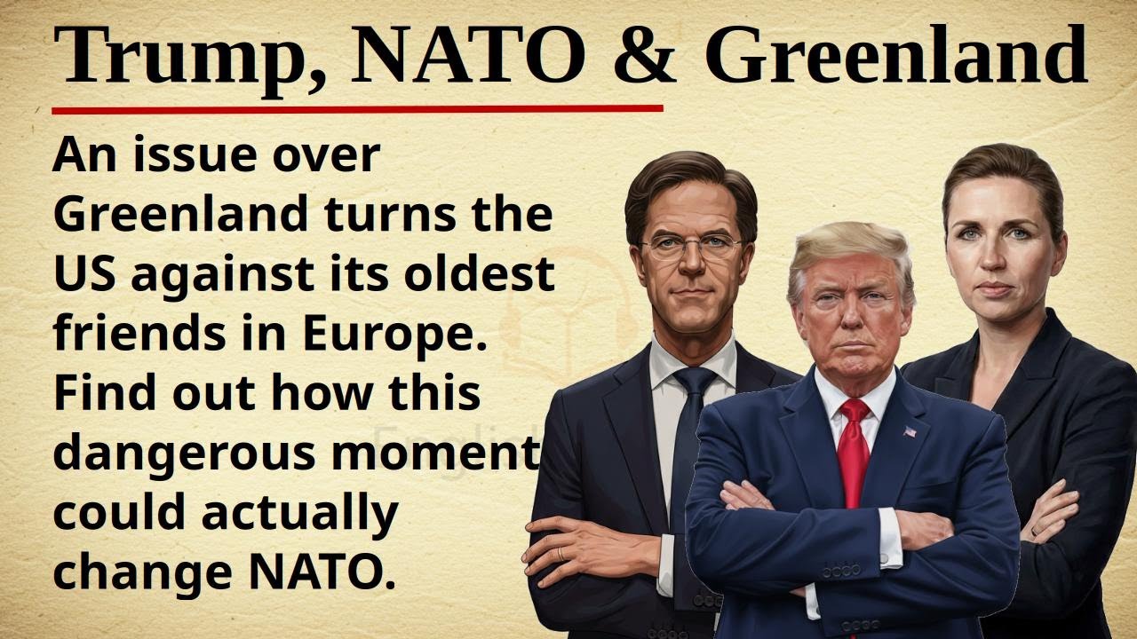 Trump, Nato & Greenland || 🇺🇸🇩🇰 Learn English Through News Level 2 || Graded Reader 🎧