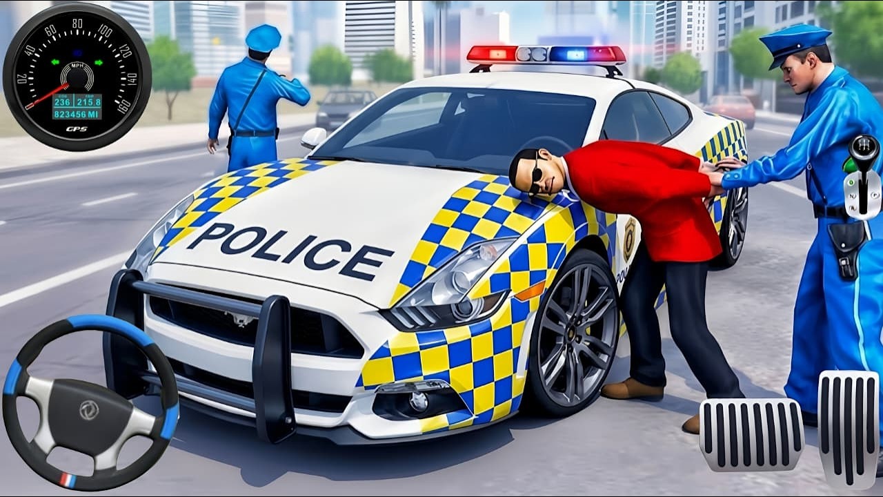 Police Car Chase Simulator 3D Game - Real Cop Cars Driving Simulator 2025 - Android GamePlay