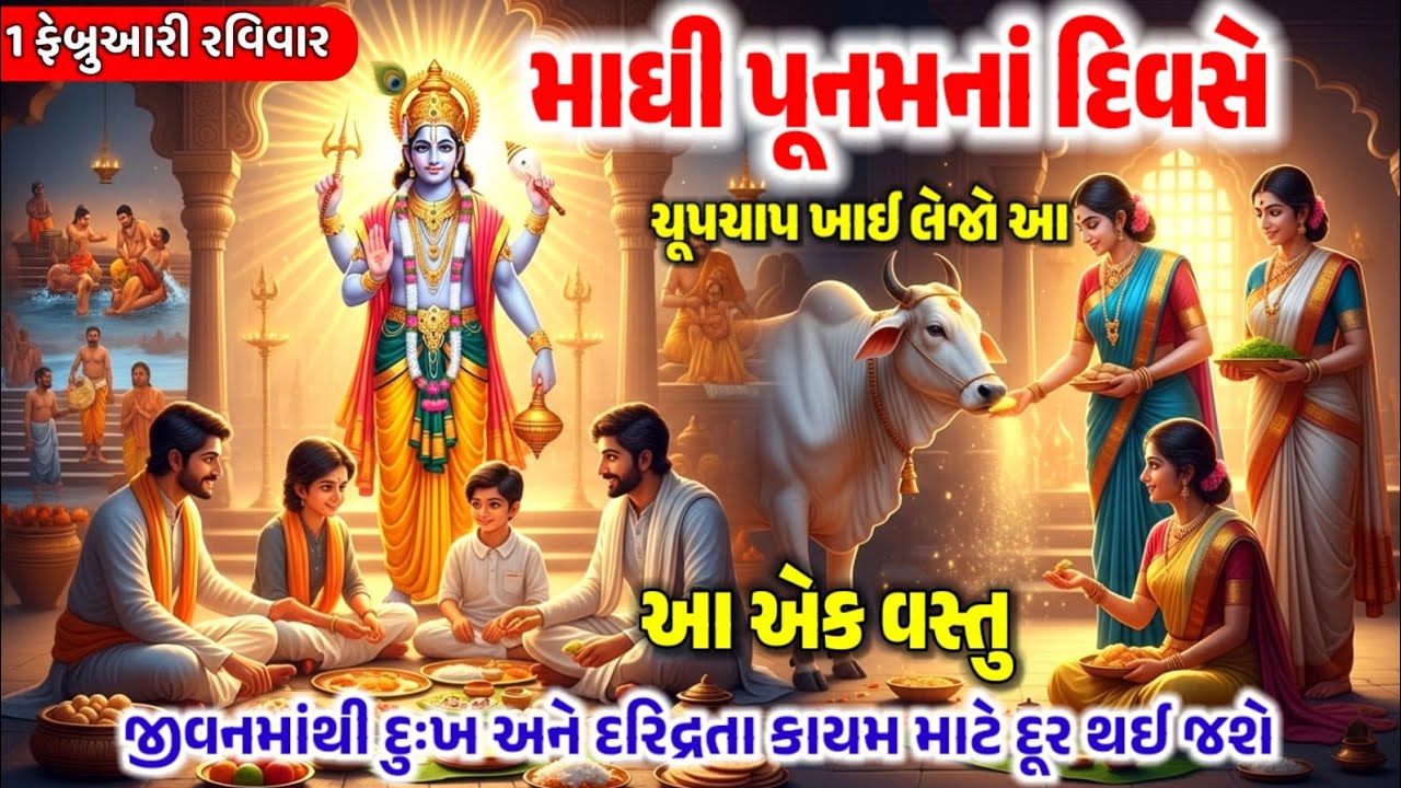 માઘ પૂર્ણિમા 2026: 144 વર્ષ પછી સર્જાયો દિવ્ય સંયોગ, આ એક ગુપ્ત વસ્તુ ખાતા જ નસીબ ચમકી જશે!