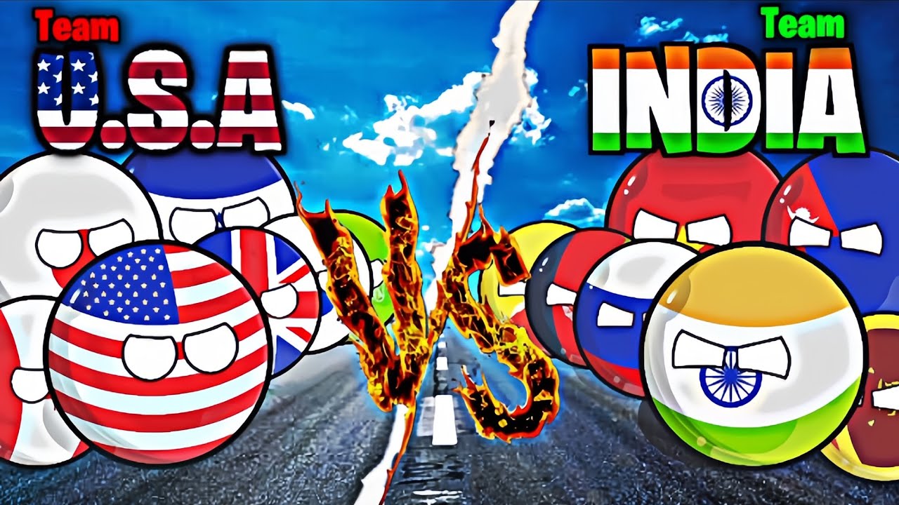 Страны, поддерживающие США 🇺🇸, против стран, поддерживающих Индию 🇮🇳 #countryballs #pakistan #ind...