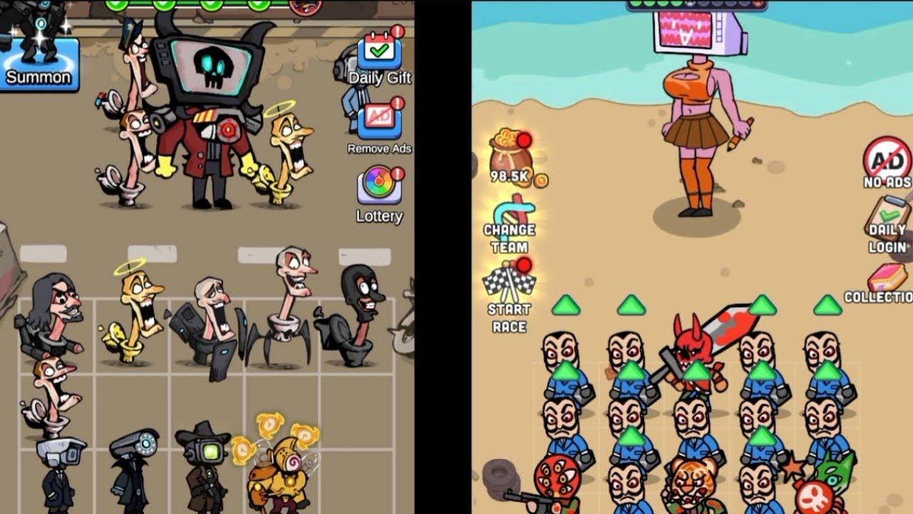 Merge Skibidi Toilet Monster vs Merge Master Street Battle ⭐ Gameplay Walkthrough